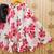 Black printed faux georgette lehenga and choli for girls