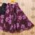 Black printed faux georgette lehenga and choli for girls