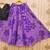 Black printed faux georgette lehenga and choli for girls