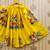 Yellow printed chanderi silk lehenga and choli for girls