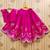 Pink embroidered taffeta lehenga and choli for girls