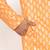 Men's festive orange printed kurta with white churidar