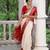Off White Khadi Georgette silk blend Saree