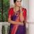 Purple Khadi Georgette silk blend Saree