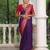 Purple Khadi Georgette silk blend Saree