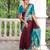 Wine Khadi Georgette silk blend Saree