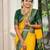 Yellow Khadi Georgette silk blend Saree