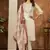Off white Designer Straight Kurti Pant Dupatta Set With Embroidery And Hand Work