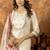 Off white Designer Straight Kurti Pant Dupatta Set With Embroidery And Hand Work