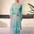 Sky blue silk semi stitched wedding suits