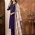 Purple Designer Straight Kurti Pant Dupatta Set With Embroidery And Hand Work