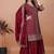 MAROON CHINON SILK  PARTY WEAR SUIT SET 
