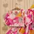 Pink printed chanderi silk lehenga and choli for girls