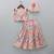 pink floral printed reyon lehenga choli with embroidery work – festive wear kids lehenga with dupatta