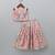 pink floral printed reyon lehenga choli with embroidery work – festive wear kids lehenga with dupatta