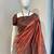 Brown Rich Pallu Jacquard  silk blend Saree