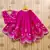 Pink embroidered taffeta lehenga and choli for girls