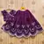 Purple embroidered taffeta lehenga and choli for girls