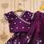 Purple embroidered taffeta lehenga and choli for girls