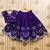 Blue embroidered taffeta lehenga and choli for girls