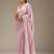 Pink thread sequin work Faux Georgette Saree