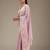 Pink thread sequin work Faux Georgette Saree