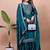 DARK GREEN CHINON SILK EMBROIDERY PARTY WEAR SILK SUIT SET 