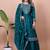DARK GREEN CHINON SILK EMBROIDERY PARTY WEAR SILK SUIT SET 