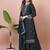BLACK CHINON PARTY WEAR EMBROIDERY SUIT SET 