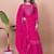 PINK CHINON PARTY WEAR EMBROIDERY  SUIT SET