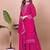 PINK CHINON PARTY WEAR EMBROIDERY  SUIT SET