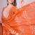 ORANGE GEORGETTE EMBROIDERY WORK STICHED SUIT SET