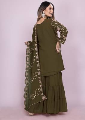 MAHENDI Georgette EMBROIDERY PARTY WEAR SUIT SET 5