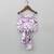 Lavender & white floral digital print rayon lehenga choli – sleeveless scallop-edge top for girls (2 pc set)