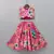 Pink multi-color floral digital print rayon lehenga choli for girls sleeveless crop top with tassel accent (2 pc set)