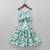 Sky blue digital floral print rayon lehenga choli for girls – scallop neck top with shell detailing (2 pc set)