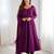 Designer Peach Embroidered Anarkali Dress With Ruffle Dupatta Ethnic Wear For Women