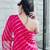 Pink One Shoulder Women Kurta Set Laheriya Print Kurta Set