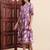 Aayumi voilet printed fit and flare maxi dress