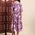 Aayumi voilet printed fit and flare maxi dress