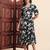 Aayumi printed black fit and flare maxi dress