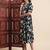 Aayumi printed black fit and flare maxi dress