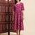 Aayumi ethnic maroon printed fit and flare maxi dress