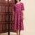 Aayumi ethnic maroon printed fit and flare maxi dress