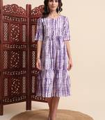 Aayumi purple tie dye fit and flare maxi dress