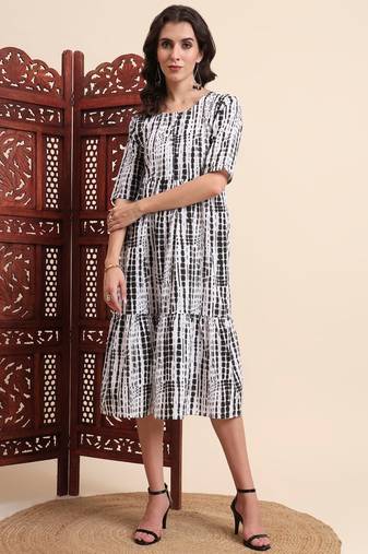 Aayumi grey tie dye fit and flare maxi dress