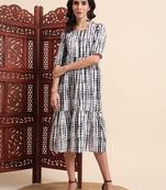 Aayumi grey tie dye fit and flare maxi dress