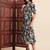 Aayumi black floral printed fit and flare maxi dress