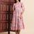 Aayumi pink floral printed fit and flare maxi dress