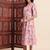 Aayumi pink floral printed fit and flare maxi dress
